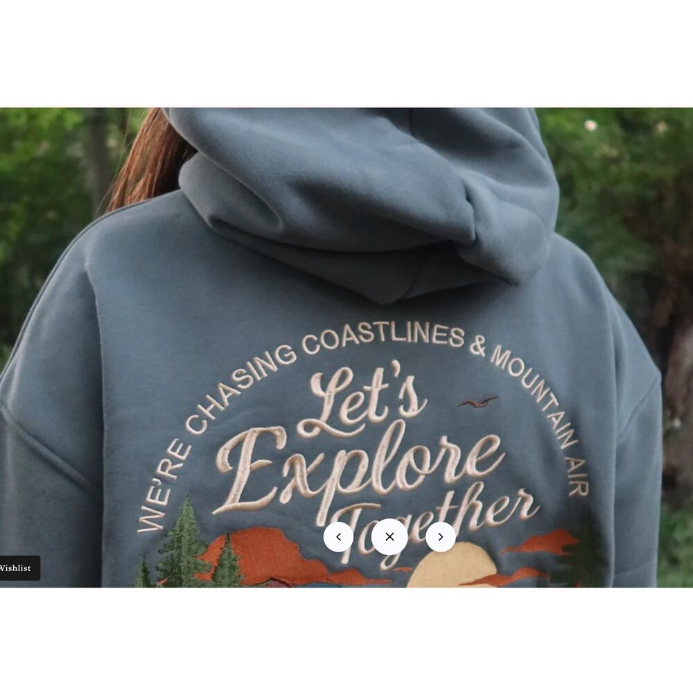Sunset Surf Coastal Explore Hoodie in Various Sizes - Picture 3 of 13